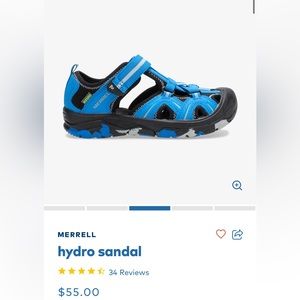 Kids Merrell Hydro Sandal size 13 in Blue/Black